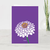 Zinnia flower Happy Mothers Day carte pour maman (Dos)