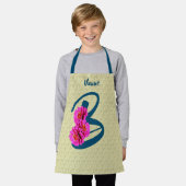 Zinnia Flowers Monogram Initiaal B Naam Schort (Gedragen)