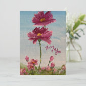 Zinnia garden Notecard Bedankkaart (Staand voorkant)