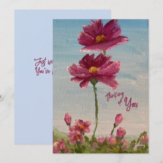 Zinnia garden Notecard Bedankkaart (Voorkant / Achterkant)