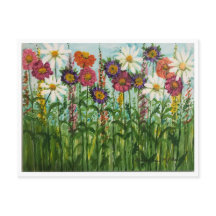 Zinnia, Madeliefje, Aster Bloemen Ansichtkaart