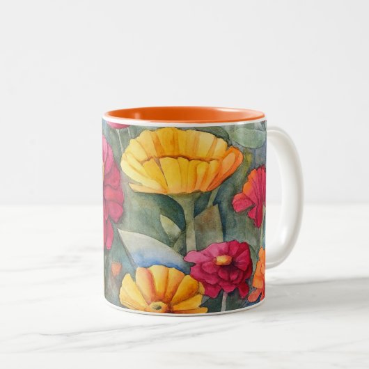 Zinnia Mug bicolore (Devant droit)