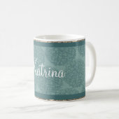 Zinnia Mug Vintage turquoise (Devant droit)