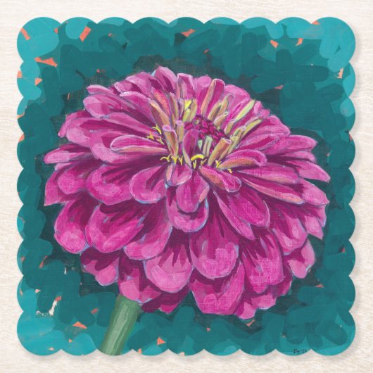 Zinnia Paper Onderzetter (Voorkant)