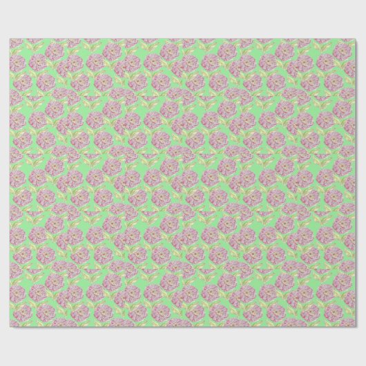 Zinnia Pattern Cadeaupapier (Vlak)