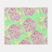 Zinnia Pattern Fleece Deken (Voorkant (Horizontaal))