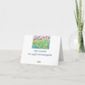 Zinnia Waterverf Bedankt Opmerking Kaart (Achterkant)