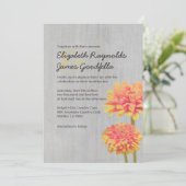  Zinnia Wedding Invitations Kaart (Staand voorkant)