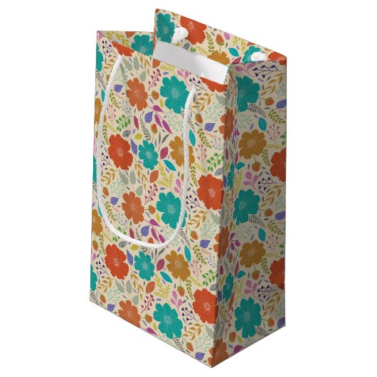 Zinnia Witte Cadeau Tas Klein Cadeauzakje (Achterkant Gekanteld)