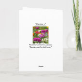 Zinnias 3. Wenskaart Kaart (Achterkant)