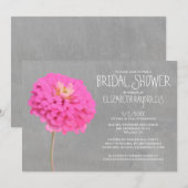 Zinnias Bridal Shower Invitations Kaart (Voorkant / Achterkant)