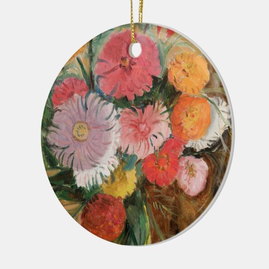 Zinnia's en Asters | Tadeusz Makowski Keramisch Ornament (Links)