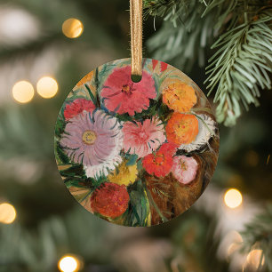 Zinnia's en Asters Tadeusz Makowski Keramisch Ornament
