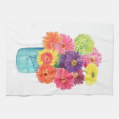 Zinnias en serviette de cuisine de mise en boîte (Horizontal)