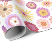 Zinnias inpakpapier (Rol Hoek)