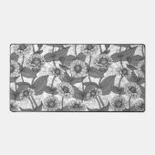 Zinnias, monochrome sur blanc (Recto)