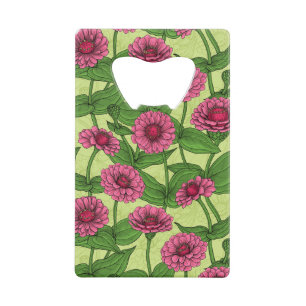 Zinnias rose sur vert clair
