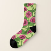 Zinnias rose sur vert clair (Gauche - extérieur)