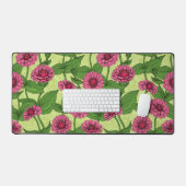 Zinnias rose sur vert clair (Clavier et souris)