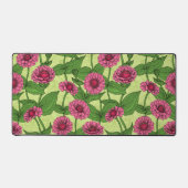 Zinnias rose sur vert clair (Recto)