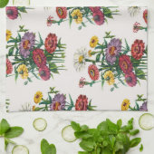 Zinnias Theedoek (Gevouwen)