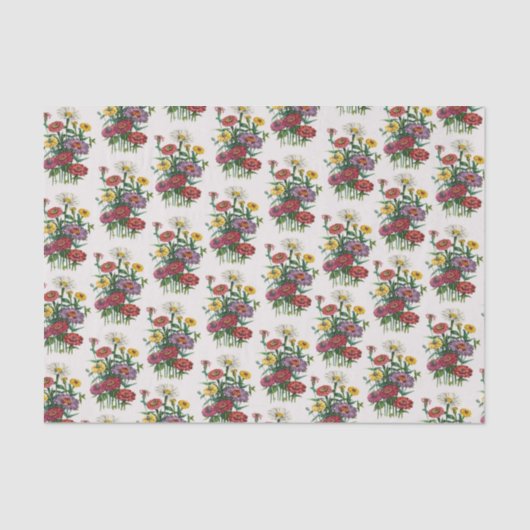 Zinnias Tissuepapier (Voorkant)