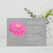 Zinnias Wedding Invitations Kaart (Staand voorkant)