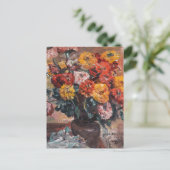 Zinnien | Lovis Corinth Briefkaart (Staand voorkant)