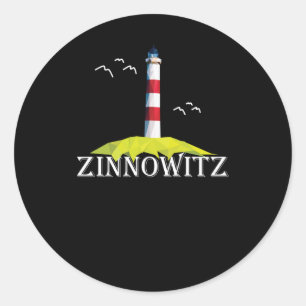 Zinnowitz Island Usedom Ostsee Beach Souvenir Ronde Sticker