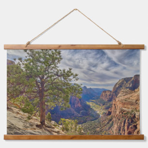 Zion Canyon uitzicht vanaf Angels Landing Hangend Wandkleed
