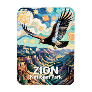 Zion Canyon Vogel Californische Condor Levendig Va Magneet