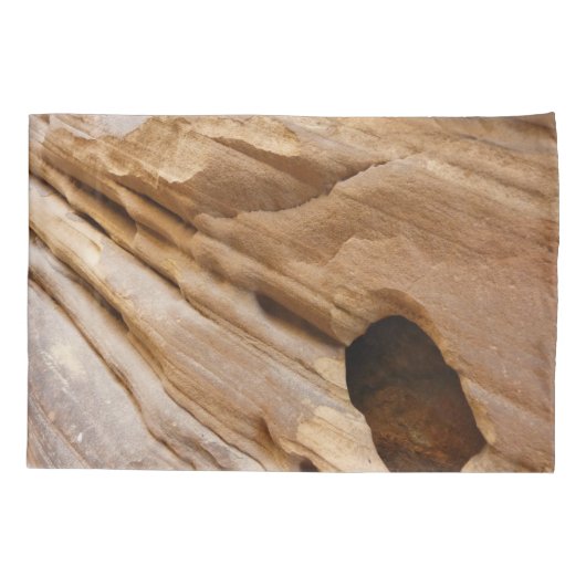 Zion Canyon Wall I Abstracte Natuur Fotografie Kussensloop (Achterkant)