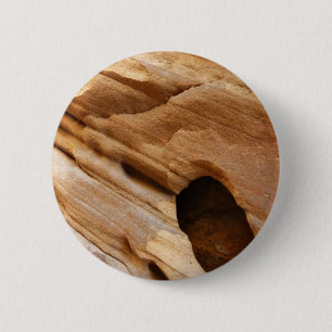 Zion Canyon Wall I Abstracte Natuur Fotografie Ronde Button 5,7 Cm