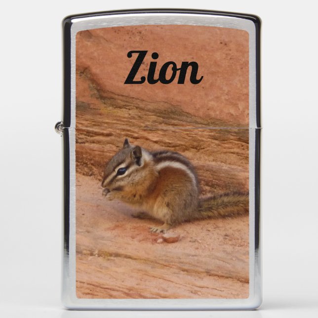 Zion Chipmunk op Red Rocks (Voorkant)