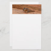 Zion Chipmunk op Red Rocks Briefpapier (Voorkant / Achterkant)