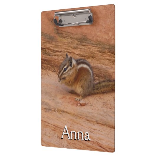Zion Chipmunk op Red Rocks Klembord (Links)