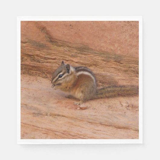 Zion Chipmunk op Red Rocks Servet (Voorkant)