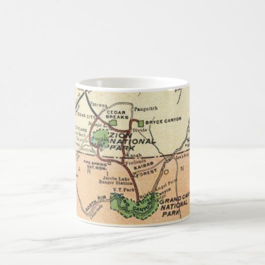 Zion - Grand Canyon Carte Mug (Centre)