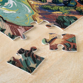 Zion Mountains Virgin River Van Gogh Colorful Legpuzzel (Zijkant)