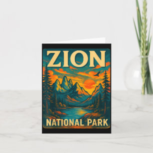 Zion nationaal park vintage reis buiten kaart
