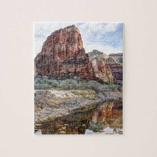 Zion National Park Angels Landing - Digitale verf Legpuzzel (Verticaal)