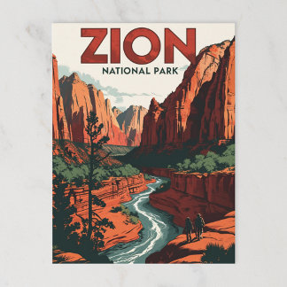 Zion National Park Canyon Briefkaart