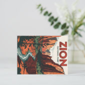Zion National Park Canyon Briefkaart (Staand voorkant)