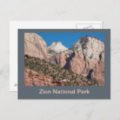 Zion National Park Cliffs Briefkaart (Voorkant / Achterkant)