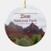 Zion National Park kerstboomversiering Keramisch Ornament (Achterkant)