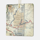 Zion National Park Map Keramisch Ornament (Links)