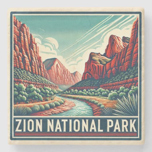 Zion National Park onderzetter (Voorkant)