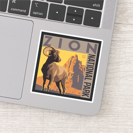 Zion National Park | Ram Sticker (Detail)