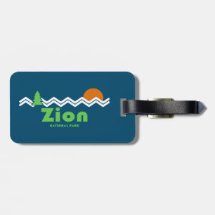 Zion National Park Retro Bagagelabel