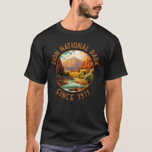 Zion National Park Retro Noodcirkel T-shirt